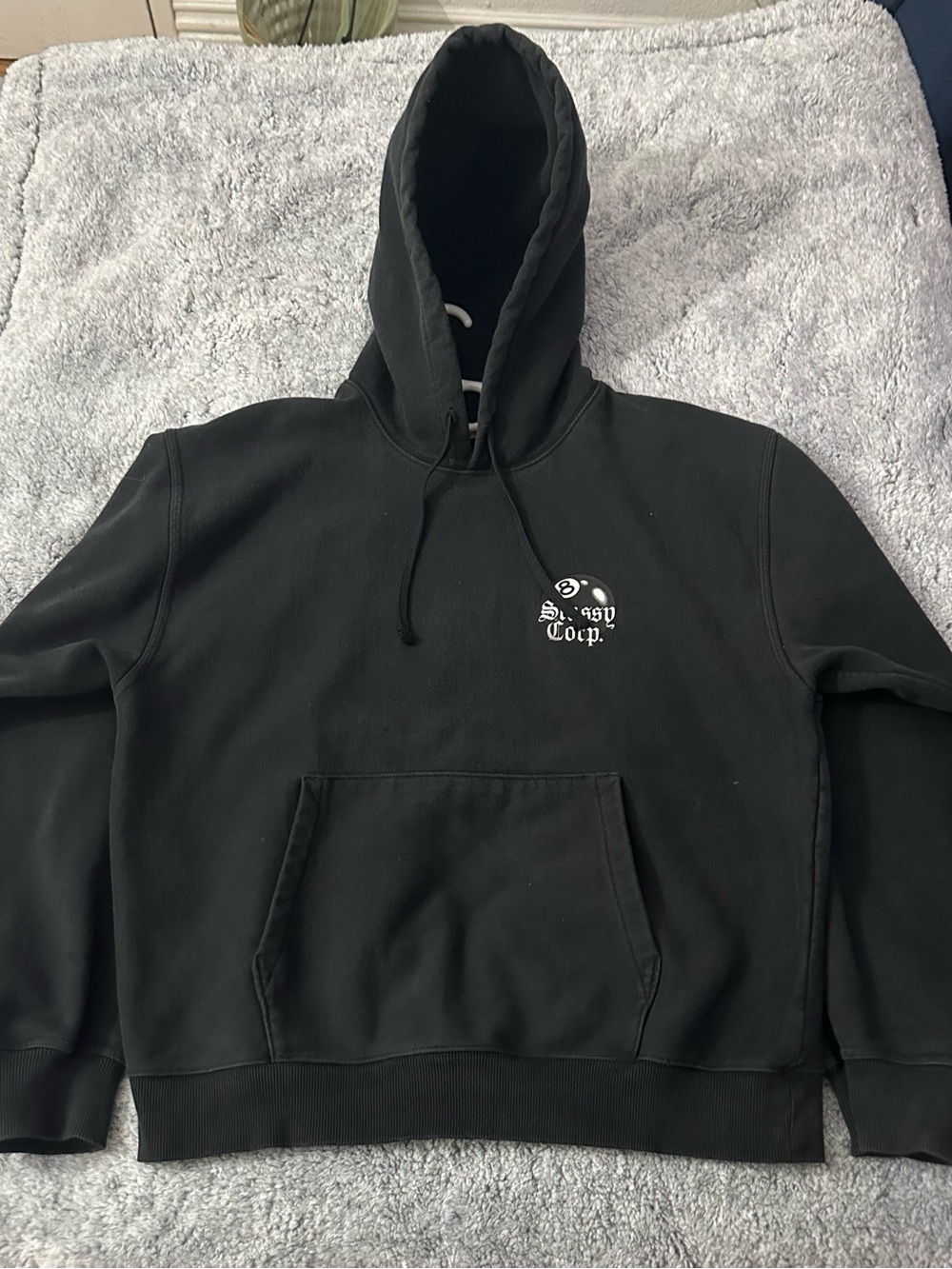 Stussy 8 Ball Corp. Hoodie Black - Authentic